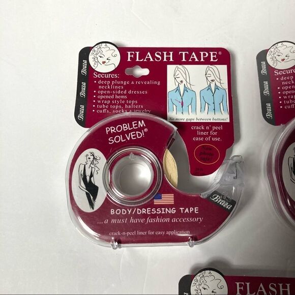 Braza Flash Tape Double Sided Adhesive Tape Pack of 3 - Picture 4 of 4